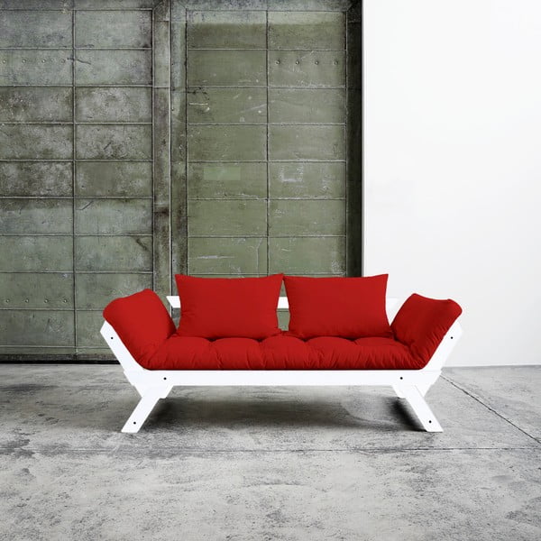 Kintama sofa "Karup Bebop" balta/raudona