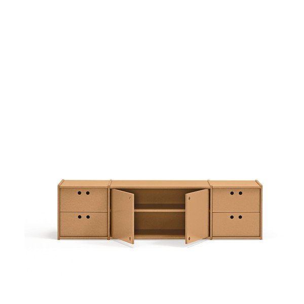 Natūralios spalvos TV spintelė 157x42x40 cm Wally – Teulat-image-2