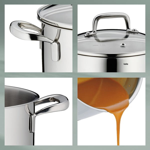 Nerūdijančio plieno puodas su dangčiu "Kela Flavoria", ø 20 cm-image-3