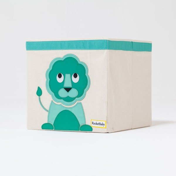 Medžiaginė vaikiška saugojimo dėžė Eddy the Lion - Rocket Baby-image-4