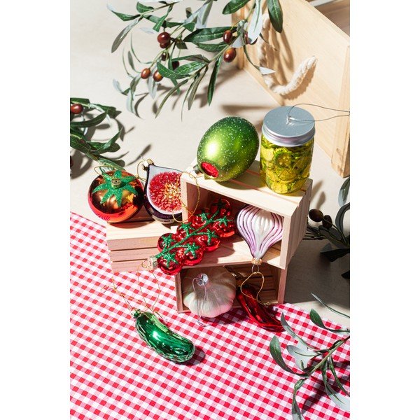 Iš stiklo eglutės papuošimas 7 cm Olive – Sass & Belle-image-3