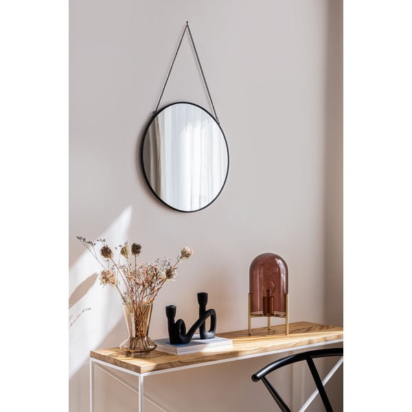 Juodas sieninis veidrodis Bonami Essentials Moira, ø 40 cm-image-1