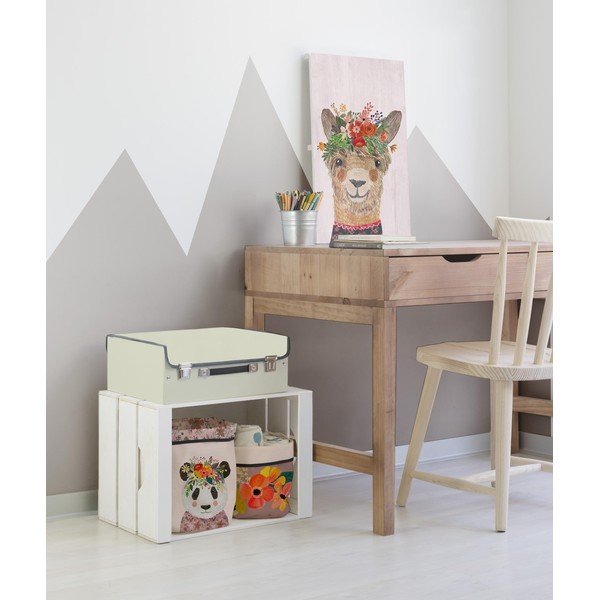 2 audinių krepšeliai, komplektas iš 2 dalių Floral Panda - Little Nice Things-image-1