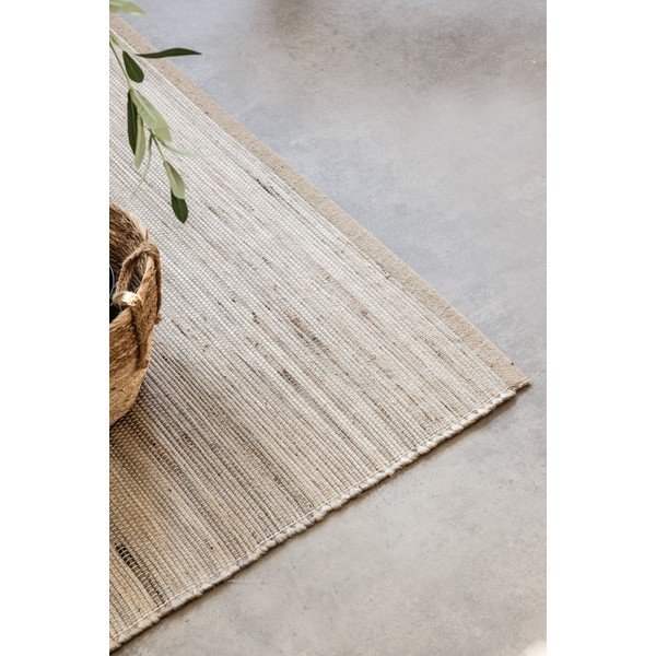 Apverčiamas/rankų darbo šviesios natūralios spalvos iš džiuto mišinio kilimas 160x230 cm Dhaka – Hanse Home-image-3