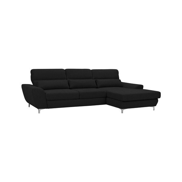 Juoda "Windsor & Co Sofos Omega" kampinė sofa-lova, dešinysis kampas-image-2
