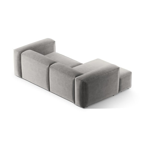 Šviesiai pilkos spalvos kampinė sofa (su kairiuoju kampu/su gultu) Bergamo – Cosmopolitan Design-image-4