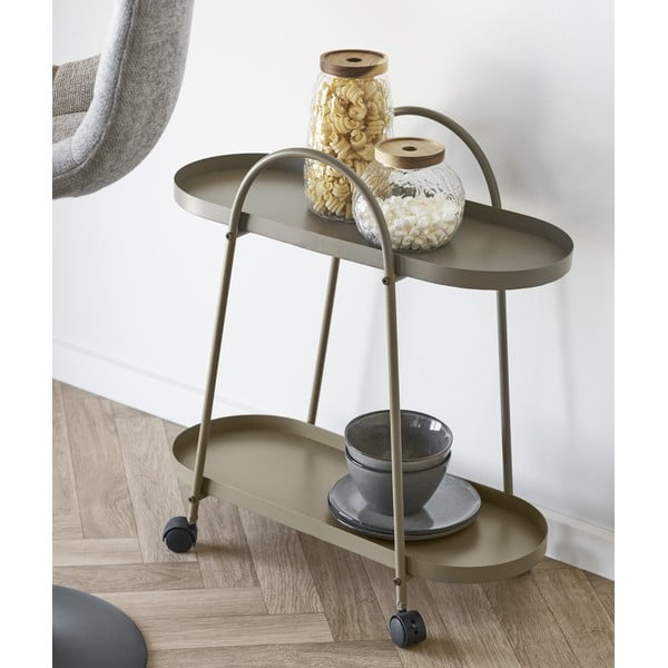 Iš metalo vežimėlis ant ratukų 27,5x60 cm Empoli – House Nordic-image-2