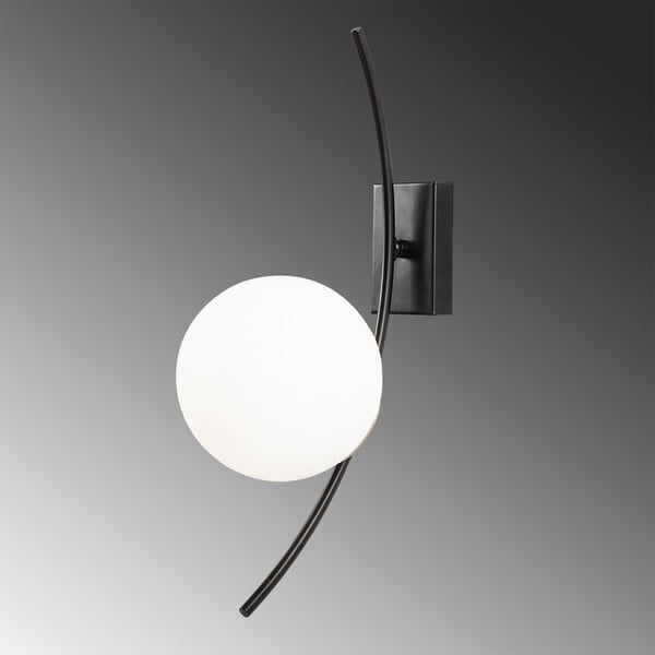 Baltos spalvos/juodos spalvos sieninė lempa Hilal – Opviq lights-image-4