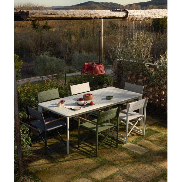 Iš metalo sodo valgomojo stalas 100x205 cm Brela – Kave Home-image-1