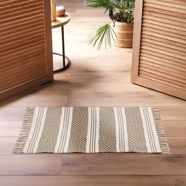 Skalbiamas natūralios spalvos iš medvilnės mišinio kilimas 50x80 cm Murano – douceur d'intérieur-image-2