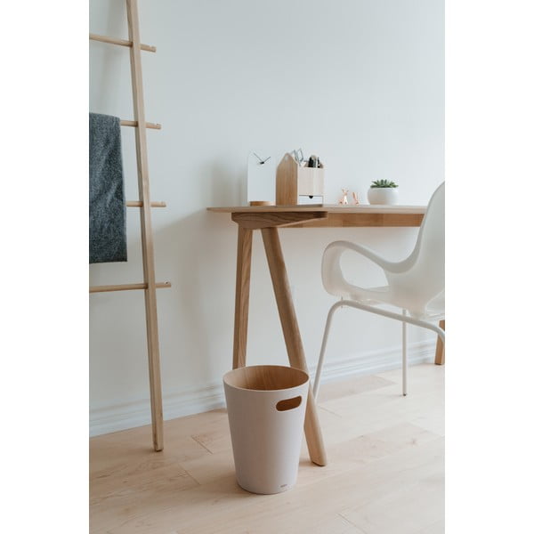 Smėlio spalvos šiukšliadėžė biurui 7,5 l Woodrow – Umbra-image-3