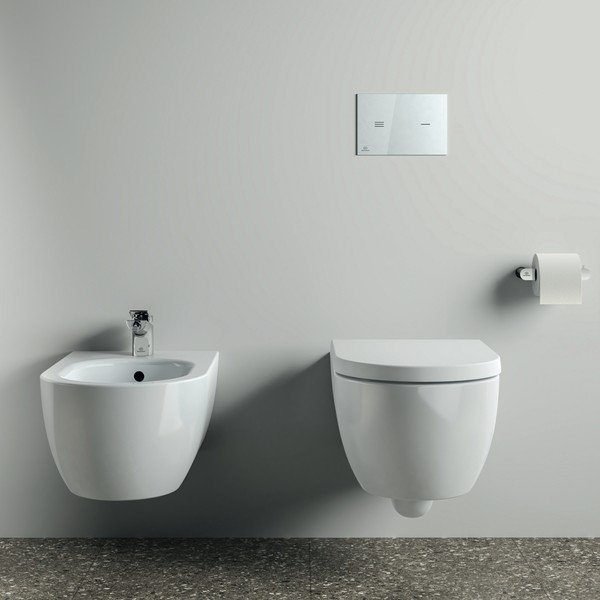 Sieninis iš metalo laikiklis tualetiniam popieriui blizgios sidabrinės spalvos Conca – Ideal Standard-image-1