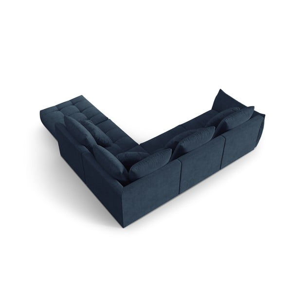 Kampinė sofa tamsiai mėlynos spalvos (su dešiniuoju kampu/„L“ formos) Bloom – Micadoni Home-image-3