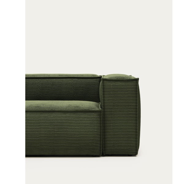 Iš kordinio velveto sofa žalios spalvos 240 cm Blok – Kave Home-image-4