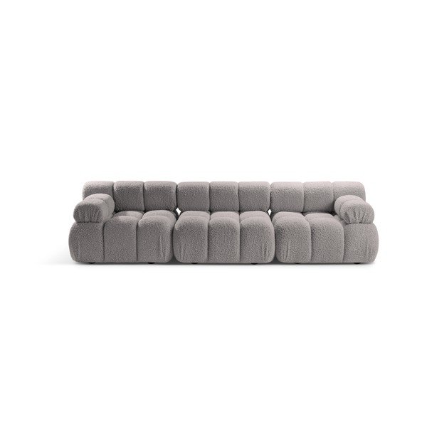 Iš boucle sofa šviesiai pilkos spalvos 282 cm Bellis – Micadoni Home