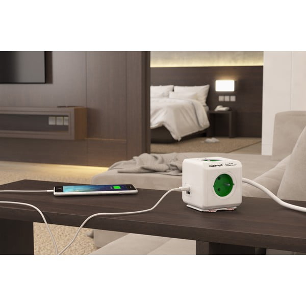 Kištukinis lizdas 13 cm PowerCube Extended USB – Cubenest-image-1