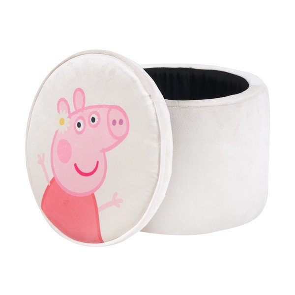 Iš velveto vaikiškas pufas baltos spalvos Peppa Pig – Roba-image-2