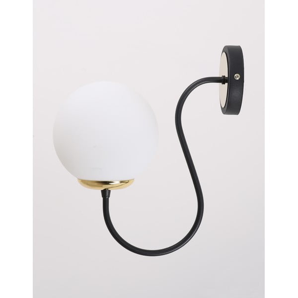 Sieninė lempa juodos ir baltos spalvos ø 15 cm Oslo – Squid Lighting