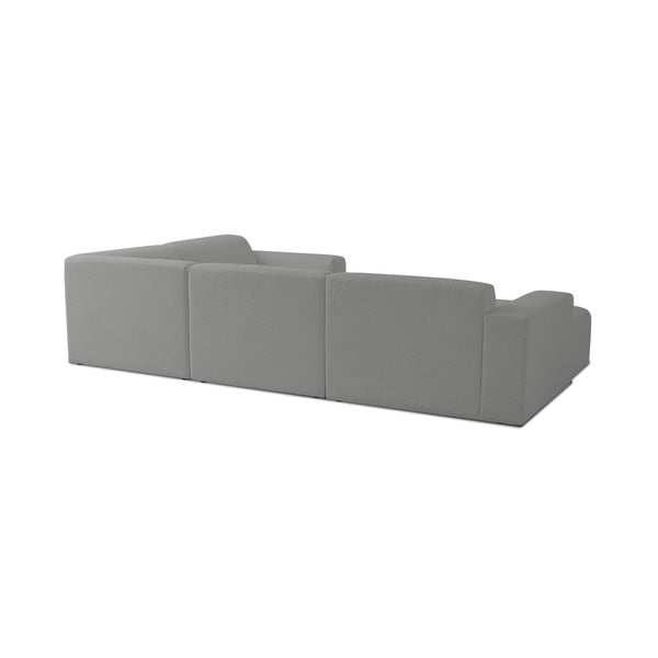 Iš boucle kampinė sofa pilkos spalvos („U“ formos) Roxy – Scandic-image-2