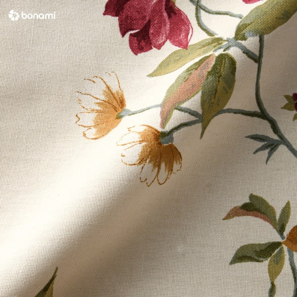 Kreminės ir baltos spalvos gėlėtas krėslas Max Winzer Lorris-image-1