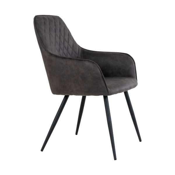 Tamsiai pilkos spalvos iš audinio valgomojo kėdžių komplektas 2 vnt. Harbo – House Nordic-image-2