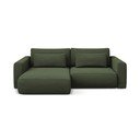 Khaki spalvos sulankstoma/su sandėliavimo vieta kampinė sofa (su kairiuoju kampu/su gultu) Kapua – Makamii
