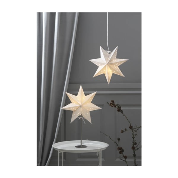 Žvaigždės formos šviesos dekoracija White Star Trading Bobo, aukštis 51 cm-image-1