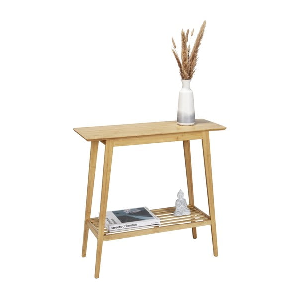 Natūralios spalvos bambuko konsolinis staliukas 30x80 cm Kona - Wenko-image-3