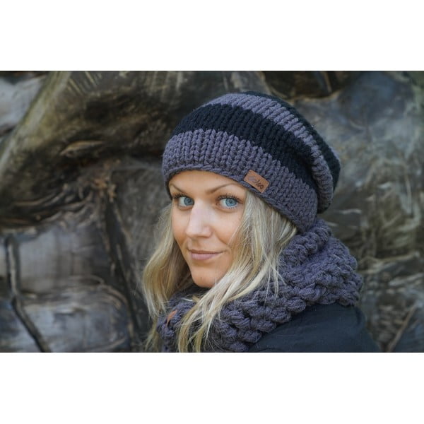 Rankomis megzta kepurė DOKE Stripes Beanie-image-4