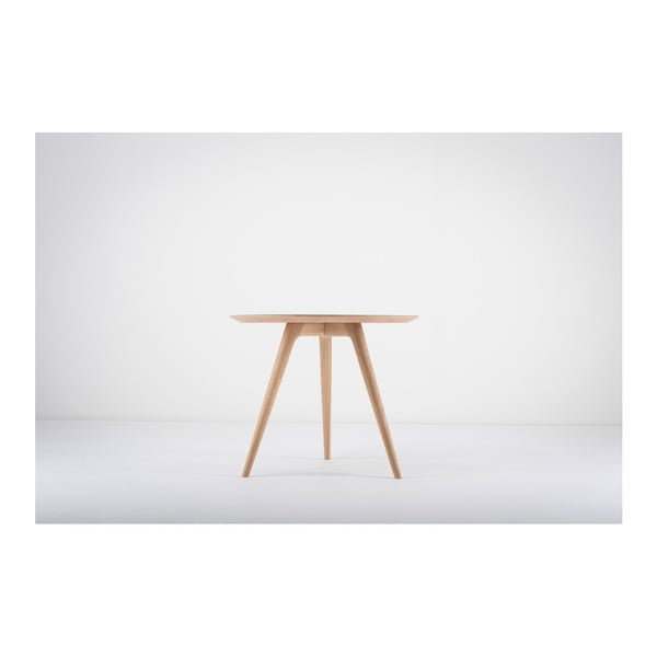 Ąžuolo medienos kavos staliukas su juodu stalviršiu "Gazzda Arp", ⌀ 45 cm-image-4