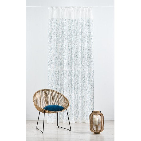 Permatoma užuolaida baltos spalvos/mėlynos spalvos 300x260 cm Urma – Mendola Fabrics-image-1