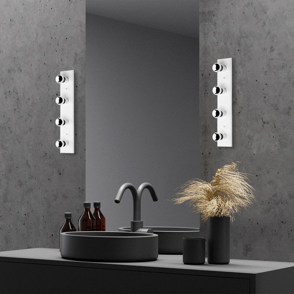 Sieninė lempa baltos spalvos Mirro – Opviq lights-image-1