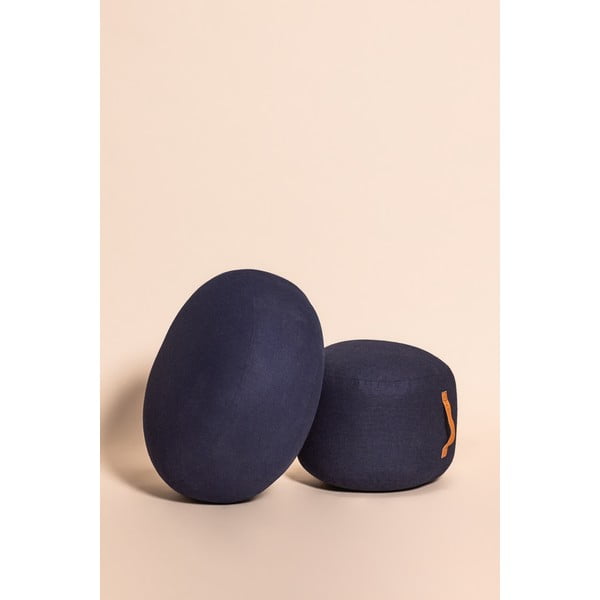 Tamsiai mėlynas pufas Hübsch Turenio, ø 70 cm-image-2