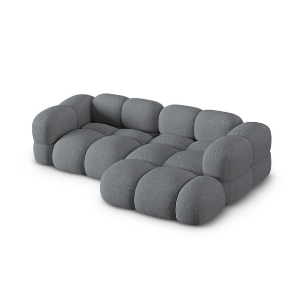 Pilkos spalvos kampinė sofa (su dešiniuoju kampu/su gultu) Loretto – Cosmopolitan Design-image-3