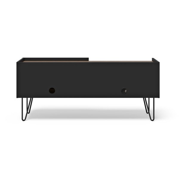 TV spintelė juodos spalvos/rudos spalvos iš riešutmedžio 140x59 cm Nina – TemaHome-image-3