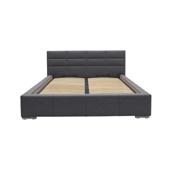 Pilka dvigulė lova Mazzini Beds Reve, 140 x 200 cm-image-4