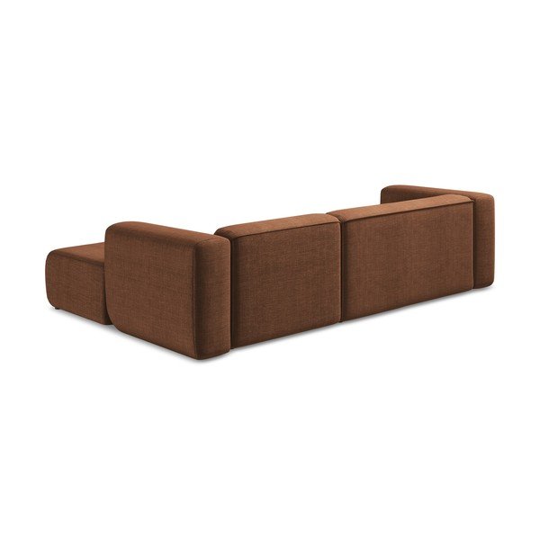Terakotos spalvos kampinė sofa (su dešiniuoju kampu/su gultu) Ekahi – Makamii-image-4
