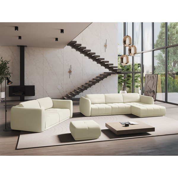 Baltos spalvos sofa 210 cm Hoku – Makamii-image-1