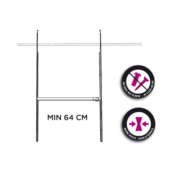 Baltos spalvos teleskopinis strypas drabužių spintai Compactor-image-3