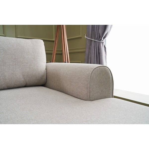 Kampinė sofa smėlio spalvos („U“ formos) Belen – Balcab Home-image-1