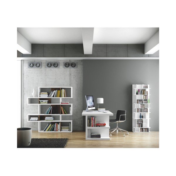 TemaHome "Panorama" aukšta balta knygų spinta-image-4