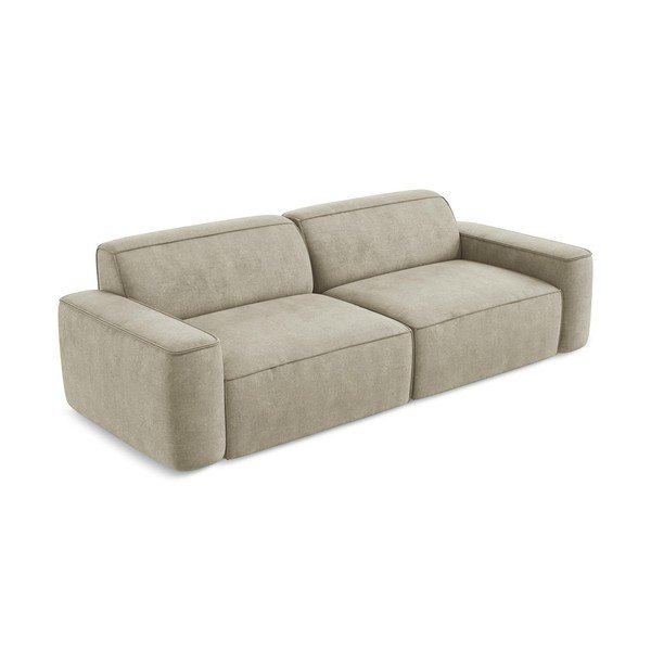 Smėlio spalvos iš šenilinio audinio sofa 244 cm Omao – Makamii-image-4