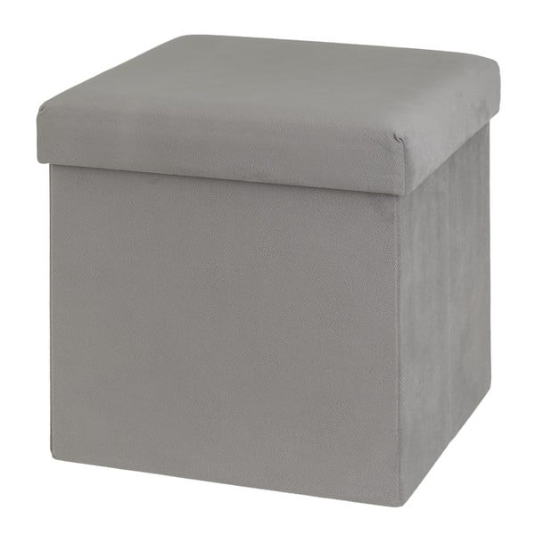 Iš velveto pufas šviesiai pilkos spalvos Estela – Casa Selección