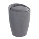 Pilkas skalbinių krepšys ir taburetė viename Wenko Linen Look, 20 l