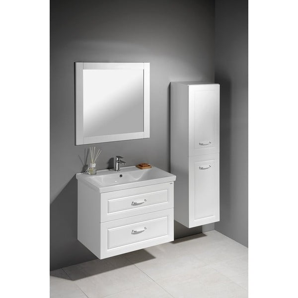Pakabinama spintelė be kriauklės baltos spalvos 76,5x60 cm Favolo – Sapho-image-1