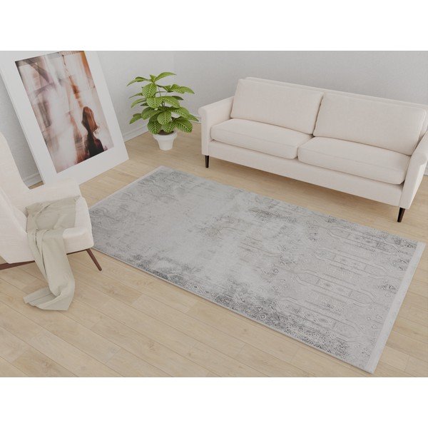 Skalbiamas kilimas šviesiai pilkos spalvos 160x230 cm Gri – Vitaus-image-1
