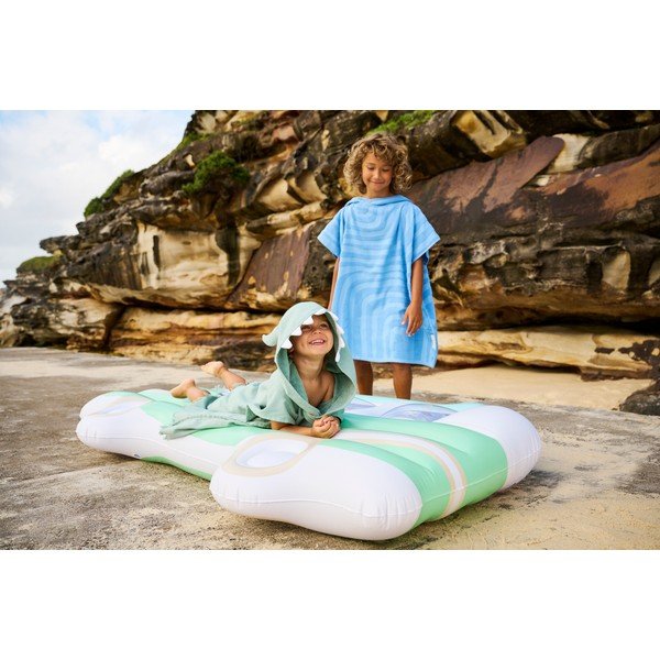 Žalias vaikiškas paplūdimio rankšluostis su gobtuvu Sunnylife Monster, 3-6 metai-image-1