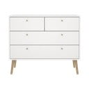 Žema šoninė spintelė baltos spalvos 99x82 cm Bodo – Tvilum