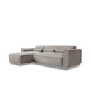 Kampinė sofa smėlio spalvos (su kairiuoju kampu) Flex Felix – Miuform