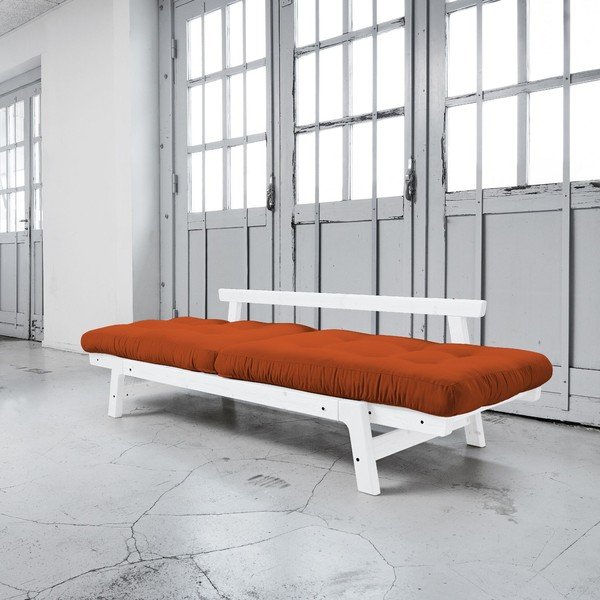 Sofa lova "Karup Step" balta/apelsininė-image-3